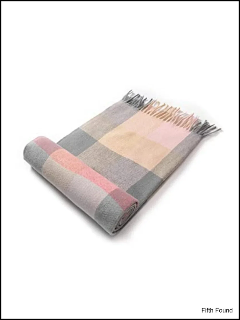 Wool Blend Scarf Cashmere Feel Winter Plaid Shawl Wrap with Gift Box